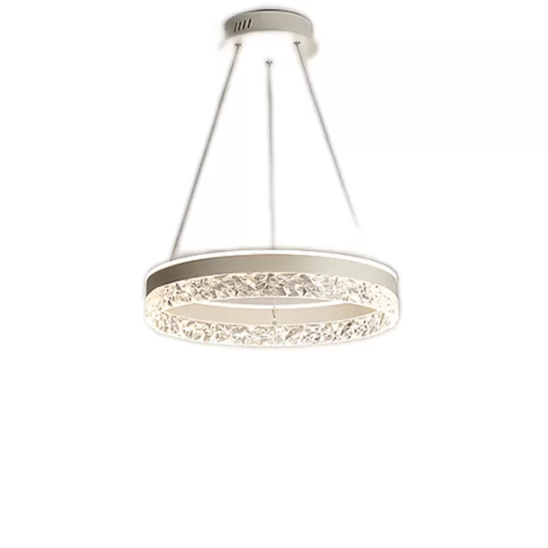Κρεμαστό LED Φωτιστικό Τύπου Πολυέλαιο DM1437WH Λευκό - Ρυθμιζόμενο και Πολυλειτουργικό, Ιδανικό για Σύγχρονα Σαλόνια και Γραφεία
