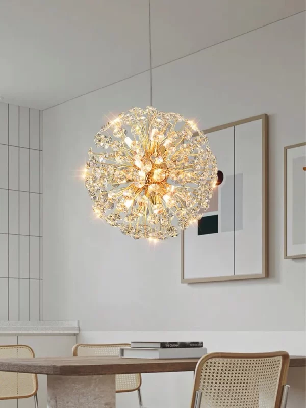 Κρυστάλλινο Φωτιστικό LED Σε Χρυσό Χρώμα DM3350/500 - Λαμπερά Κρύσταλλα για Πολυτελή Φωτισμό στα Καθιστικά.