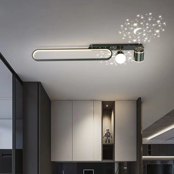 Εφαρμόστε το Σύγχρονο LED Μαύρο DM106-100 - Σχεδιασμός Μοντέρνος με Προβολείς Που Μπορούν να Ρυθμιστούν για Ευελιξία
