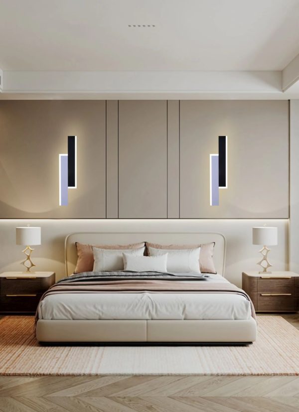 Εφαρμόστε το LED Σύγχρονο Λευκό/Μαύρο DM3929 BK+WH 40CM - Αισθητική Λύση για τη Μοντέρνα Φωτιστική του Δωματίου.