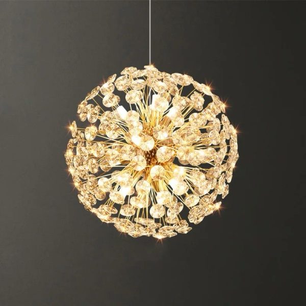 Κρυστάλλινο Φωτιστικό LED Σε Χρυσό Χρώμα DM3350/500 - Λαμπερά Κρύσταλλα για Πολυτελή Φωτισμό στα Καθιστικά.