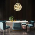 Κρυστάλλινο Φωτιστικό LED Σε Χρυσό Χρώμα DM3350/500 - Λαμπερά Κρύσταλλα για Πολυτελή Φωτισμό στα Καθιστικά.