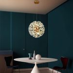 Κρυστάλλινο Φωτιστικό LED Σε Χρυσό Χρώμα DM3350/500 - Λαμπερά Κρύσταλλα για Πολυτελή Φωτισμό στα Καθιστικά.