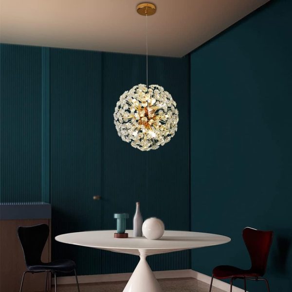 Κρυστάλλινο Φωτιστικό LED Σε Χρυσό Χρώμα DM3350/500 - Λαμπερά Κρύσταλλα για Πολυτελή Φωτισμό στα Καθιστικά.
