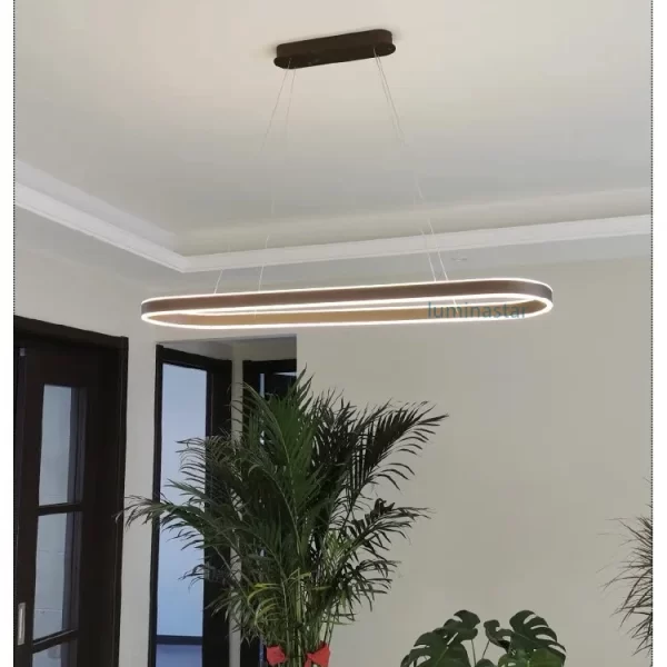Σύγχρονο LED Φωτιστικό με Τηλεχειρισμό, DM3211, Καφέ - Κατάλληλο για Πολυτελή Χώρους και Γραφεία