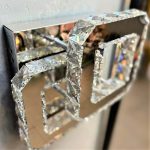 Στρογγυλή οροφή με LED και κρύσταλλα, DM301, Ασημί - Κομψός γεωμετρικός σχεδιασμός για μοντέρνους χώρους.