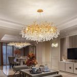 Κρεμαστό φωτιστικό LED Luxos, 60cm, με μοντέρνο σχεδιασμό, 600, Χρυσό - Κομψός φωτισμός για πρεμιέρα χώρους.