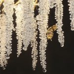 Κρεμαστό φωτιστικό LED, 60cm, με Χρυσές Λεπτομέρειες και Κρύσταλλα, DM Luxury 600 - Πολυτελές αξεσουάρ για το Σαλόνι, το Υπνοδωμάτιο ή το Γραφείο