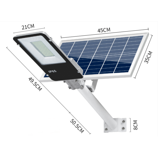 Ηλιακό Φωτιστικό 300W με Τηλεχειρισμό και Μεταλλική Βάση - Οικολογική και Ανθεκτική Λύση για Εξωτερικό Φωτισμό