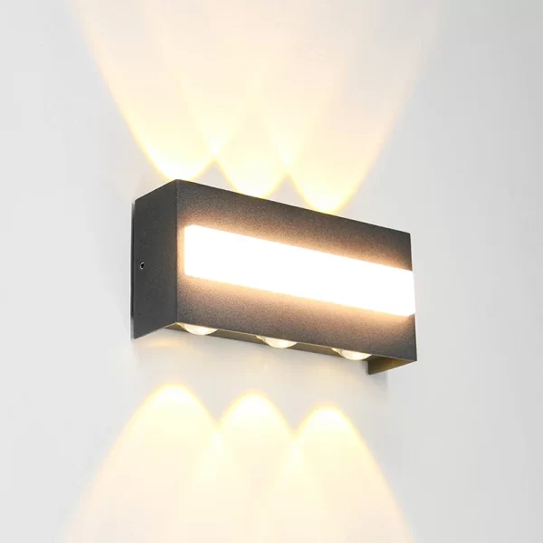Εφαρμογή LED τοίχου, Θερμό Φως, DM2160-3, Μαύρο - Προϊόν Premium για Αίθρες, Κήπους ή Εξωτερικές Πρόσοψεις