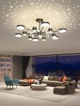 Φωτιστικό LED Lux DM9080/6+6+1, Μαύρο/Χρυσό - 13 Πηγές Φωτισμού για Μια Κομψή Ατμόσφαιρα