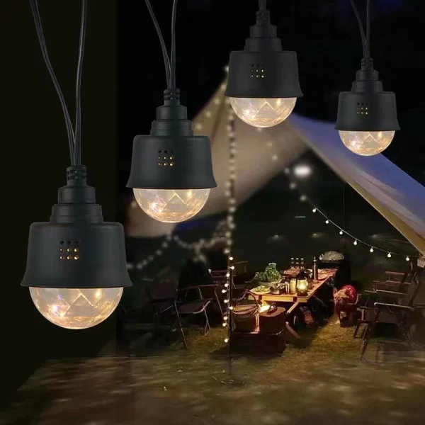 Αδιάβροχη Φωτεινή Γιρλάντα, 8,8μ, 10 RGB Λάμπες - Ζωηρός Φωτισμός για Εξωτερική Διακόσμηση και Εκδηλώσεις