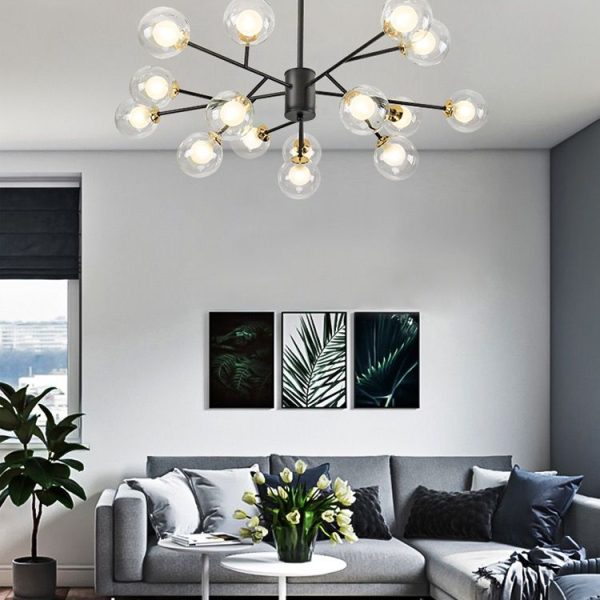 Φωτιστικό LED Lux DM 66104-15 Μαύρο - 15 Πηγές Φωτός για Μια Σύγχρονη και Κομψή Ατμόσφαιρα στο Σπίτι Σας