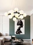 Φωτιστικό LED Πολυτέλειας DM1010-15 Μαύρο με Σφαιρικά - Μοντέρνος Σχεδιασμός και Πολυτελής Φωτισμός για Κομψά Δωμάτια