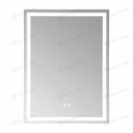 Καθρέφτης LED Λευκός 60x80εκ Μοντέλο DM037 - Προηγμένος Φωτισμός Υποβάθρου και Λειτουργία Αποθάμβωσης για Ένα Μοντέρνο Σχεδιασμό