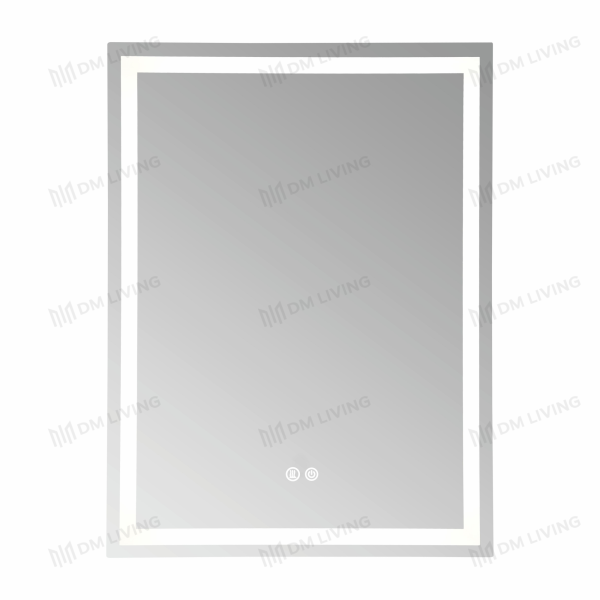 Καθρέφτης LED Λευκός 60x80εκ Μοντέλο DM037 - Προηγμένος Φωτισμός Υποβάθρου και Λειτουργία Αποθάμβωσης για Ένα Μοντέρνο Σχεδιασμό