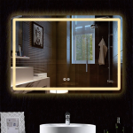 Καθρέφτης LED Κομψός 80x60cm Μοντέλο DM037Y - Σχεδιασμός Λείος με Λειτουργία Αποθάμβωσης και Φωτισμό Υποβάθρου