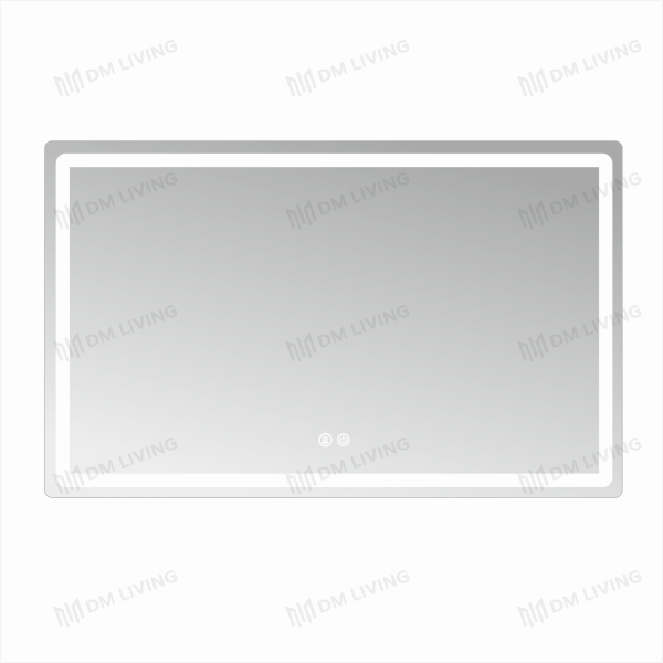 Καθρέφτης LED Κομψός 80x60cm Μοντέλο DM037Y - Σχεδιασμός Λείος με Λειτουργία Αποθάμβωσης και Φωτισμό Υποβάθρου