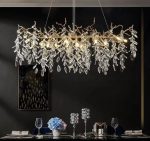 Κρυστάλλινος Σύγχρονος Φωτιστικός Με LED, Ιδανικός για Τραπεζαρία και Σαλόνι, DM27070/1200 Χρυσός - Κομψότητα και εξαιρετικός φωτισμός για μια κομψή διακόσμηση.