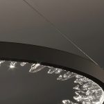 Κρεμαστό φωτιστικό LED DM Living, Μοντέλο DM23529/40+60 Μαύρο - Μοντέρνα Κομψότητα με Διακοσμητικά Κρύσταλλα για Διακριτικό Φωτισμό