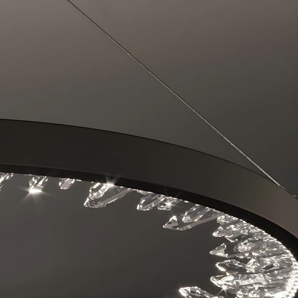 Κρεμαστό φωτιστικό LED DM Living, Μοντέλο DM23529/40+60 Μαύρο - Μοντέρνα Κομψότητα με Διακοσμητικά Κρύσταλλα για Διακριτικό Φωτισμό