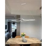 Κρεμαστό φωτιστικό LED Κυματιστό DM Living, Μοντέλο DM 8806/1200 Λευκό - Μοντέρνο και Κομψό Σχέδιο για Εξαιρετικό Φωτισμό σε Κάθε Χώρο