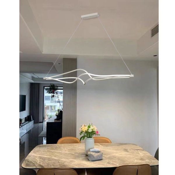 Κρεμαστό φωτιστικό LED Κυματιστό DM Living, Μοντέλο DM 8806/1200 Λευκό - Μοντέρνο και Κομψό Σχέδιο για Εξαιρετικό Φωτισμό σε Κάθε Χώρο