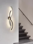 Εφαρμογή LED προηγμένης τεχνολογίας DM Living, Μοντέλο DM9088/2, Μαύρο - Καλλιτεχνικός και Μοντέρνος Φωτισμός για Σύγχρονα Δωμάτια
