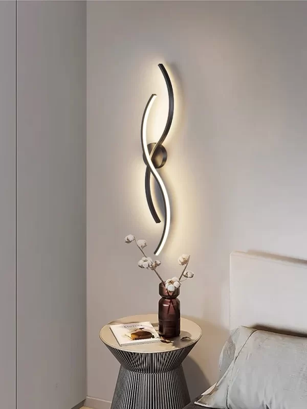 Εφαρμογή LED προηγμένης τεχνολογίας DM Living, Μοντέλο DM9088/2, Μαύρο - Καλλιτεχνικός και Μοντέρνος Φωτισμός για Σύγχρονα Δωμάτια