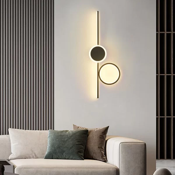 Εφαρμογή LED κομψή DM Living, Μοντέλο DM146-600, Μαύρο - Σύγχρονος και Καλλιτεχνικός Φωτισμός για Κάθε Χώρο