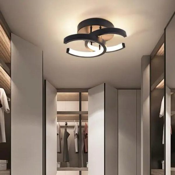 Εφαρμογή LED σύγχρονη DM Living, Μοντέλο DM133 - Κυρτός Σχεδιασμός με Μεταλλικό Φινίρισμα και Αποτελεσματικός Φωτισμός, Μαύρο