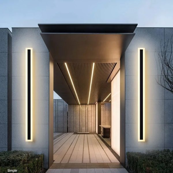 Εφαρμόστε LED Εξωτερικού Χώρου, 180cm, Γραμμικός Σχεδιασμός, Μοντέλο DM904/180 Μαύρο - Σύγχρονη Λύση Φωτισμού για Εξωτερικούς Χώρους
