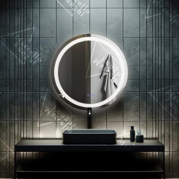 Καθρέφτης LED Premium Touch, 70x70 εκ., με λειτουργία αποθάμβωσης, Μοντέλο W13 - Μοντέρνος Σχεδιασμός και Άψογη Καθαρότητα