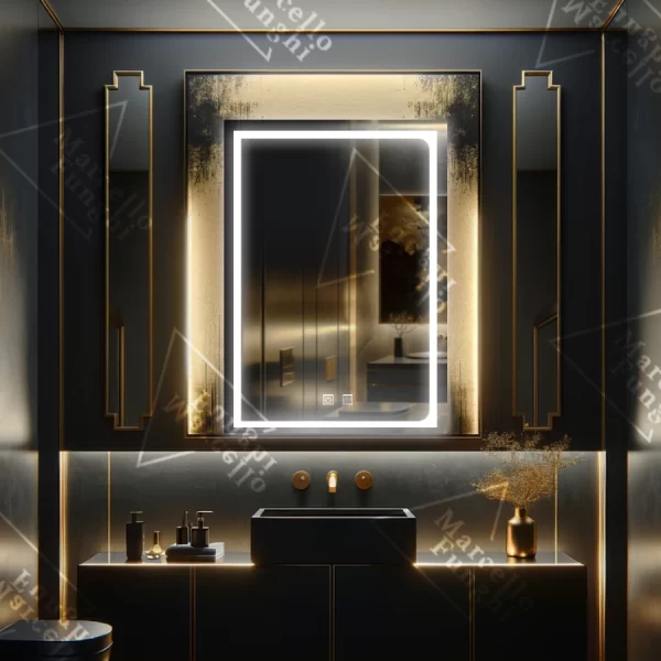 Καθρέφτης LED Premium Touch με λειτουργία αποθάμβωσης, 60x80 εκ., Μοντέλο OB2596AG - Μοντέρνος Σχεδιασμός και Άψογη Απόδοση