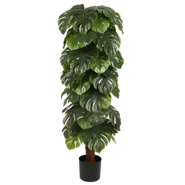 Τεχνητό Φυτό Monstera Deliciosa Κομψό Χωρίς Γλάστρα PA17/140, 140εκ Πράσινο - Εξωτικό και Δροσερό για Κάθε Χώρο