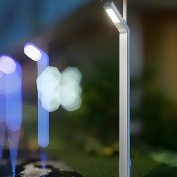 Κολώνα LED Δρόμου Φωτισμός Με Ηλιακό Πάνελ, Γκρι, 30W, 3.5m