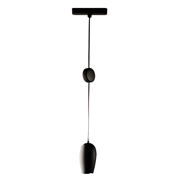 Κρεμαστό LED Dimmable Μαύρο, Μοντέρνο, Εφαρμοσμένη Μαγνητική Ράβδος, Ρυθμιζόμενο Ύψος, 9W, F3-CCT