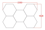 Πολυτελής Φωτιστικό HoneyComb DM Living - 5 Εξαγώνια με Ψυχρό Φως 6500K, 192W - Αποτελεσματικός και Κομψός Φωτισμός