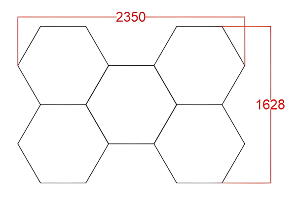 Πολυτελής Φωτιστικό HoneyComb DM Living - 5 Εξαγώνια με Ψυχρό Φως 6500K, 192W - Αποτελεσματικός και Κομψός Φωτισμός