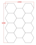Πολυτελής Φωτιστικό HoneyComb DM Living - 11 Εξαγώνια με Ψυχρό Φως 6500K, 368W - Αποτελεσματικός και Κομψός Φωτισμός
