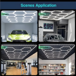 Πολυτελής Φωτιστικό HoneyComb DM Living - 5 Εξαγώνια με Ψυχρό Φως 6500K, 192W - Αποτελεσματικός και Κομψός Φωτισμός