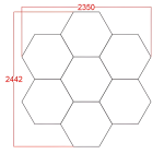 Κρεμαστό Φωτιστικό Premium HoneyComb DM Living - 7 Εξαγώνια, Ψυχρό Φως 6500K, 240W, Αποτελεσματικός Φωτισμός