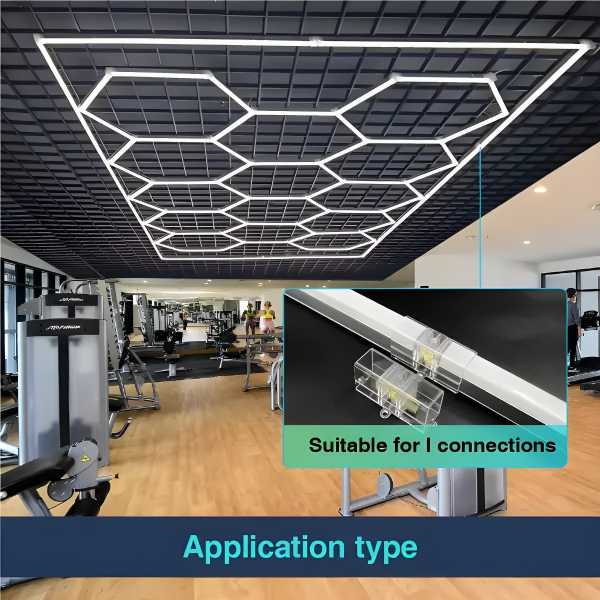 Πολυτελής Φωτιστικό HoneyComb DM Living - 14 Εξαγώνια με Ψυχρό Φως 6500K, 672W - Αποτελεσματικός και Κομψός Φωτισμός