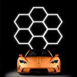 Κρεμαστό Φωτιστικό Premium HoneyComb DM Living - 7 Εξαγώνια, Ψυχρό Φως 6500K, 240W, Αποτελεσματικός Φωτισμός