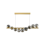 Φωτιστικό LED Lux Gold Modern Nordic με 9 Καπνιστές Μπάλες, Μοντέλο DM-DX220-9 - Κομψός Φωτισμός για Σύγχρονους Χώρους