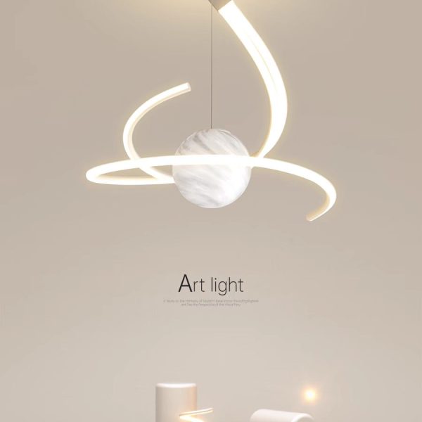 Σύγχρονος Κρεμαστός Φωτιστικός με LED, 150W, Ρυθμιζόμενη Θερμοκρασία Χρώματος, Μοντέλο DM-G4040, Λευκό - Εκλεπτυσμένος και Αποδοτικός Φωτισμός για το Σπίτι σας
