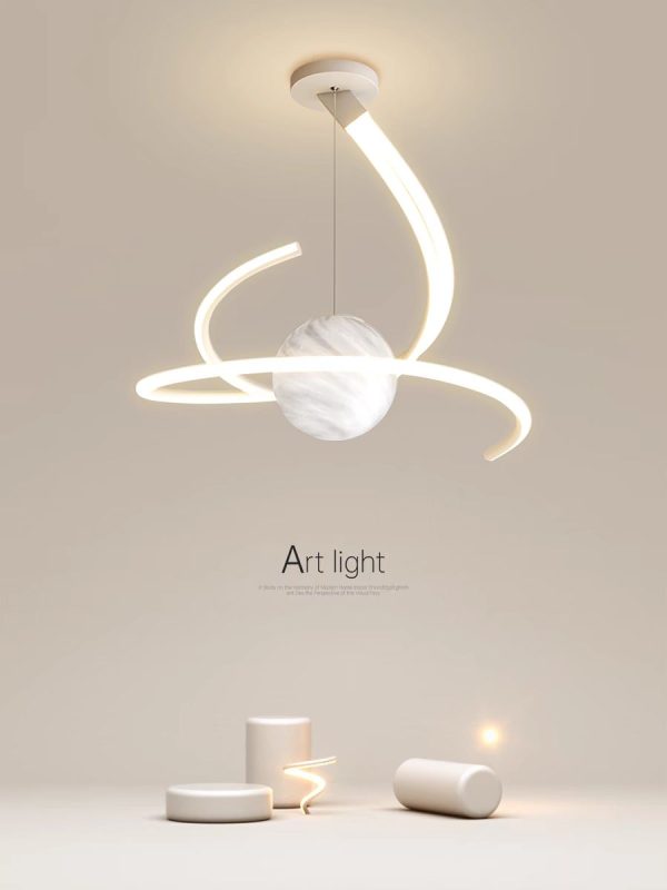Σύγχρονος Κρεμαστός Φωτιστικός με LED, 150W, Ρυθμιζόμενη Θερμοκρασία Χρώματος, Μοντέλο DM-G4040, Λευκό - Εκλεπτυσμένος και Αποδοτικός Φωτισμός για το Σπίτι σας