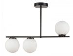 Φωτιστικό LED Lux Gold Modern Nordic με 3 Λευκές Μπάλες, Μοντέλο DM8868-3 - Κομψός Φωτισμός για Σύγχρονους Χώρους