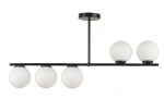 Φωτιστικό LED Lux Gold Modern Nordic με 5 Λευκές Μπάλες, Μοντέλο DM8868-5 - Κομψός Φωτισμός για Σύγχρονους Χώρους