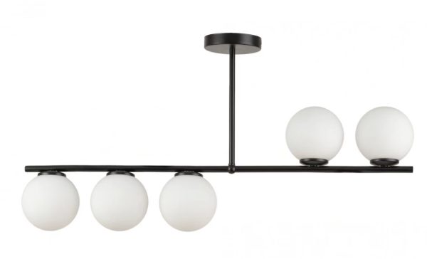 Φωτιστικό LED Lux Gold Modern Nordic με 5 Λευκές Μπάλες, Μοντέλο DM8868-5 - Κομψός Φωτισμός για Σύγχρονους Χώρους